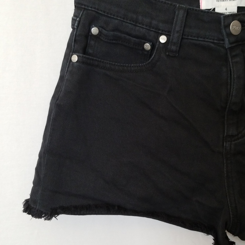 4/$25 Pink Victoria Secret faded/frayed Blk Sz 4 - Picture 3 of 7